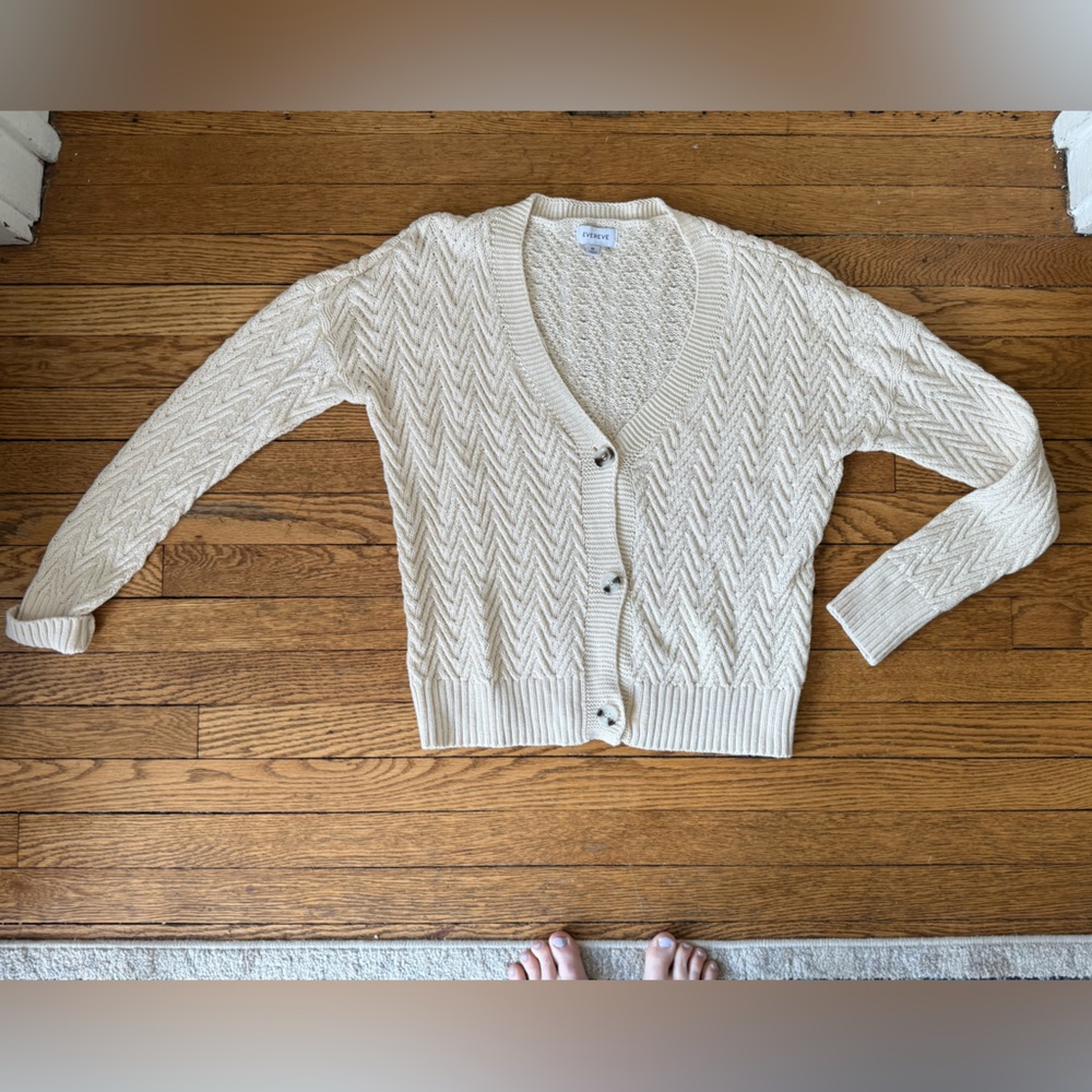 Evereve Chevron Knit Women's Cardigan - Size XS